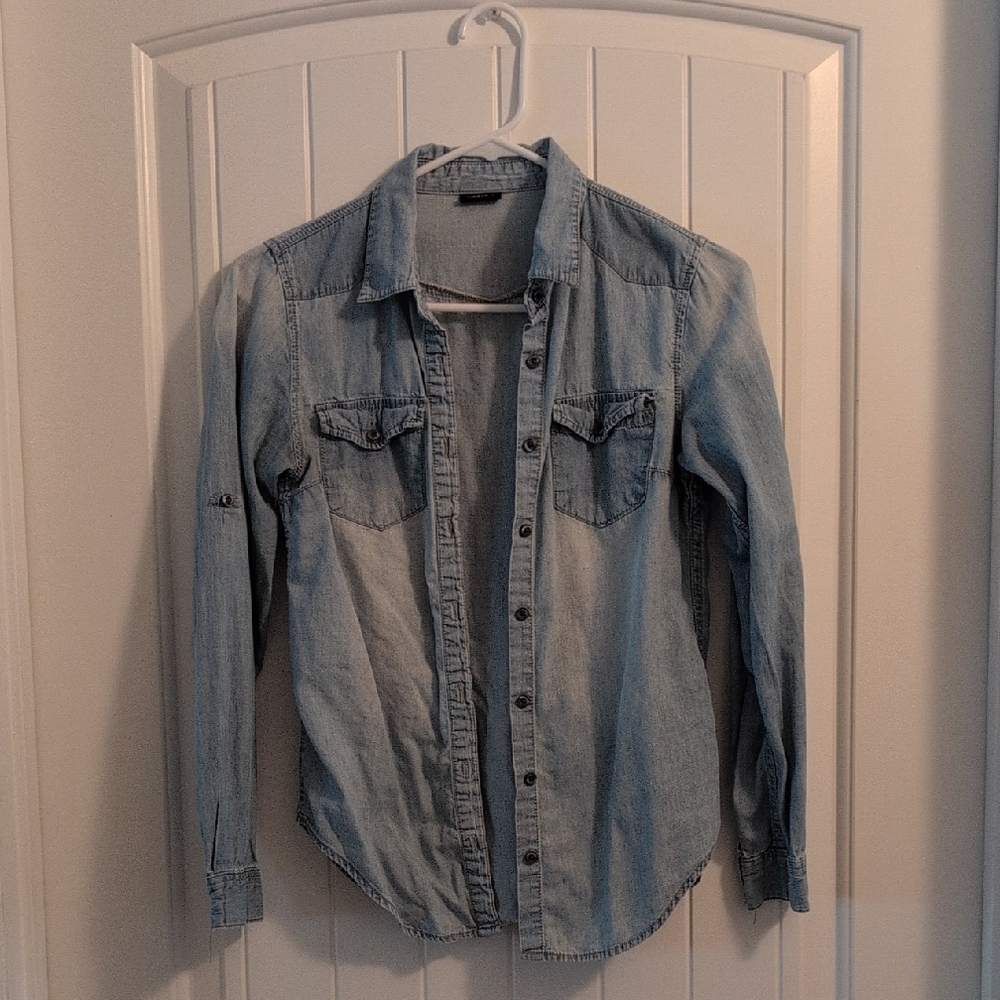 Noble U Light Blue Denim Top